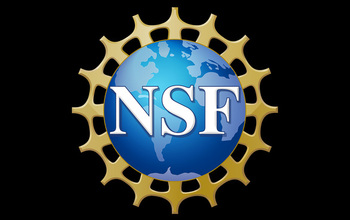 The NSF logo on a black background.